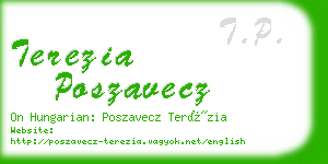 terezia poszavecz business card